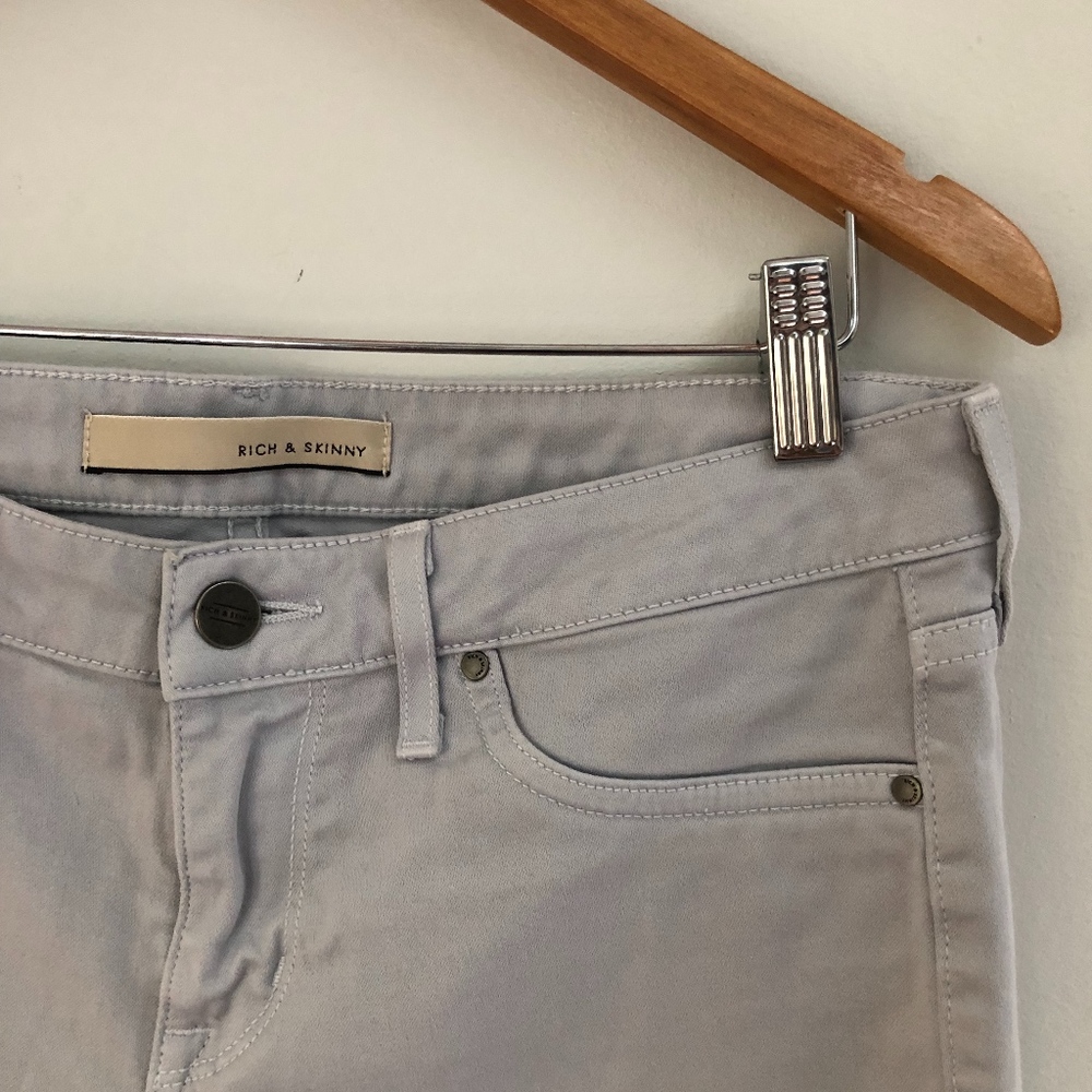 Rich & Skinny Gray Straight Leg Jeans